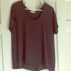 Flowy charcoal top by Lush.